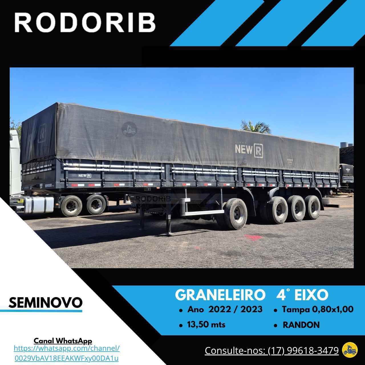 CARRETA SEMI-REBOQUE GRANELEIRO Rodorib Rio Brasil - SJRP São José do Rio Preto SÃO PAULO SP